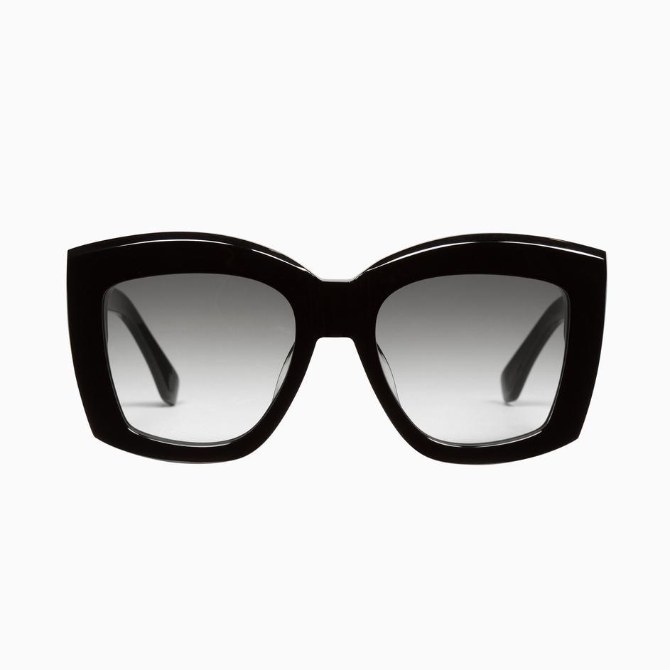  SAINT LAURENT Women's Oversized Cat Eye Sunglasses, Shiny  Black, One Size : Clothing, Shoes & Jewelry