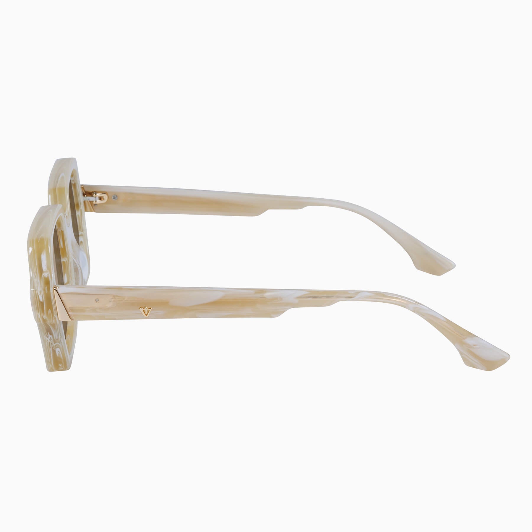 Off-White Virgil Sun Rectangle Sunglasses in Marble - Grey, Custom Lenses | Visionist