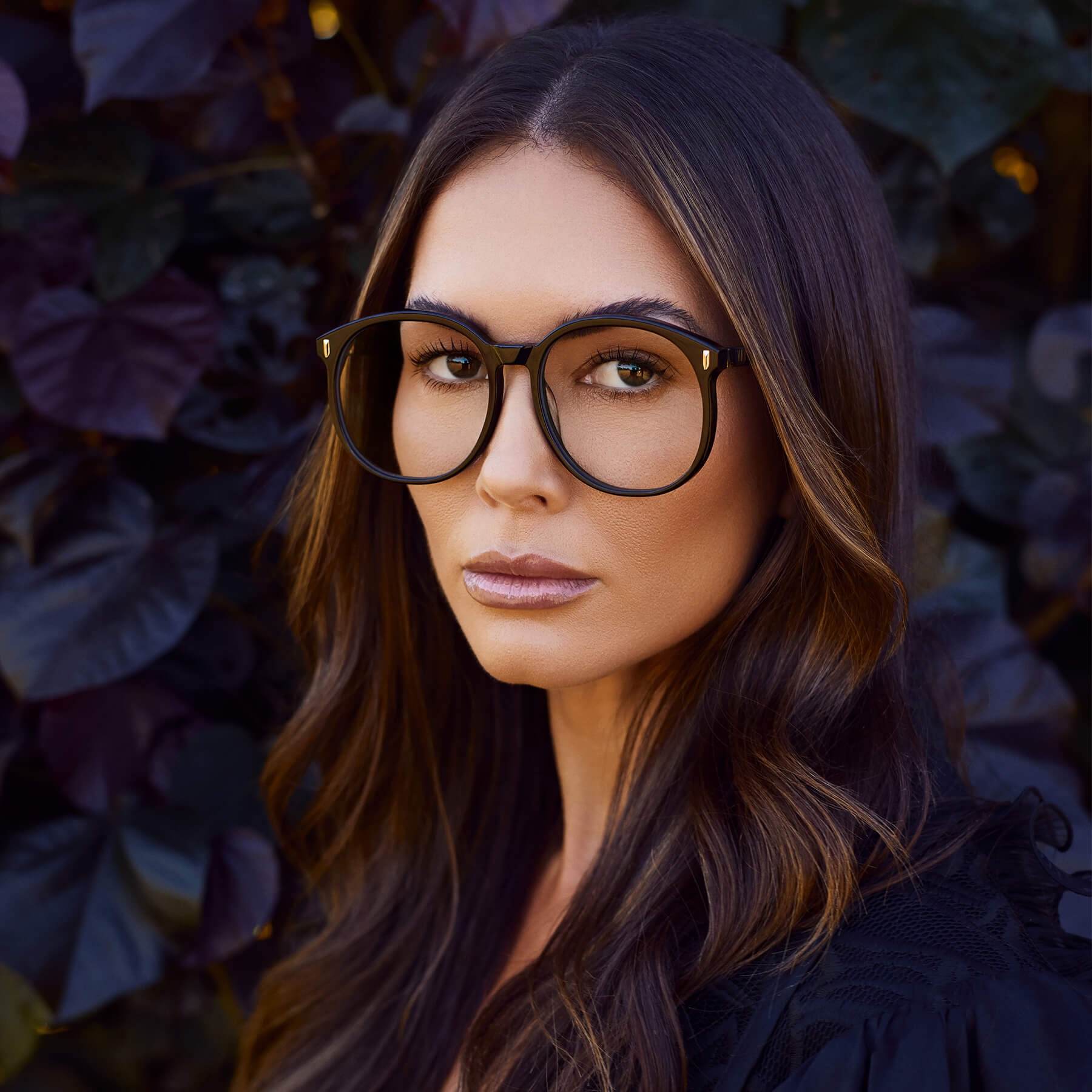 Radius Gloss Black Gold Metal Clear Blue Blocker Lens