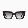 matte black brigada sunglasses | large cat eye, big frame sunglasses | Valley