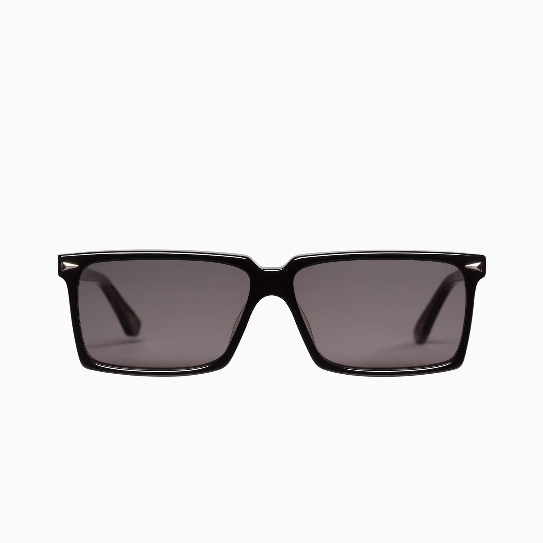 ASOS DESIGN chunky rectangle sunglasses with black lens in black | ASOS