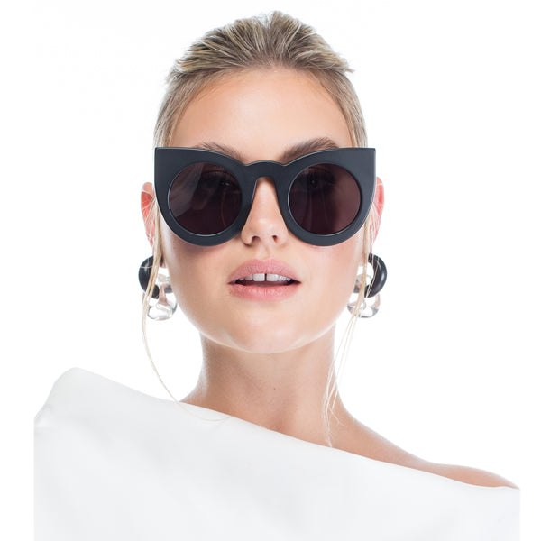 Valley Eyewear, Wolves in Matte Black Unique High Fashion Sunglasses | Stylish Sunglasses For  main image 3